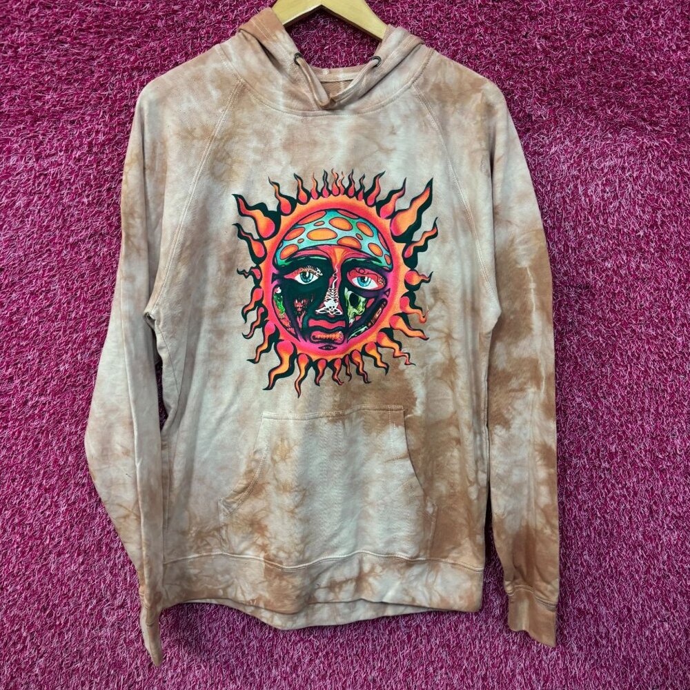 Sublime Sun 1995 Summer Tour Tie Dye Ska Rock Band Hoodie M